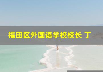 福田区外国语学校校长 丁